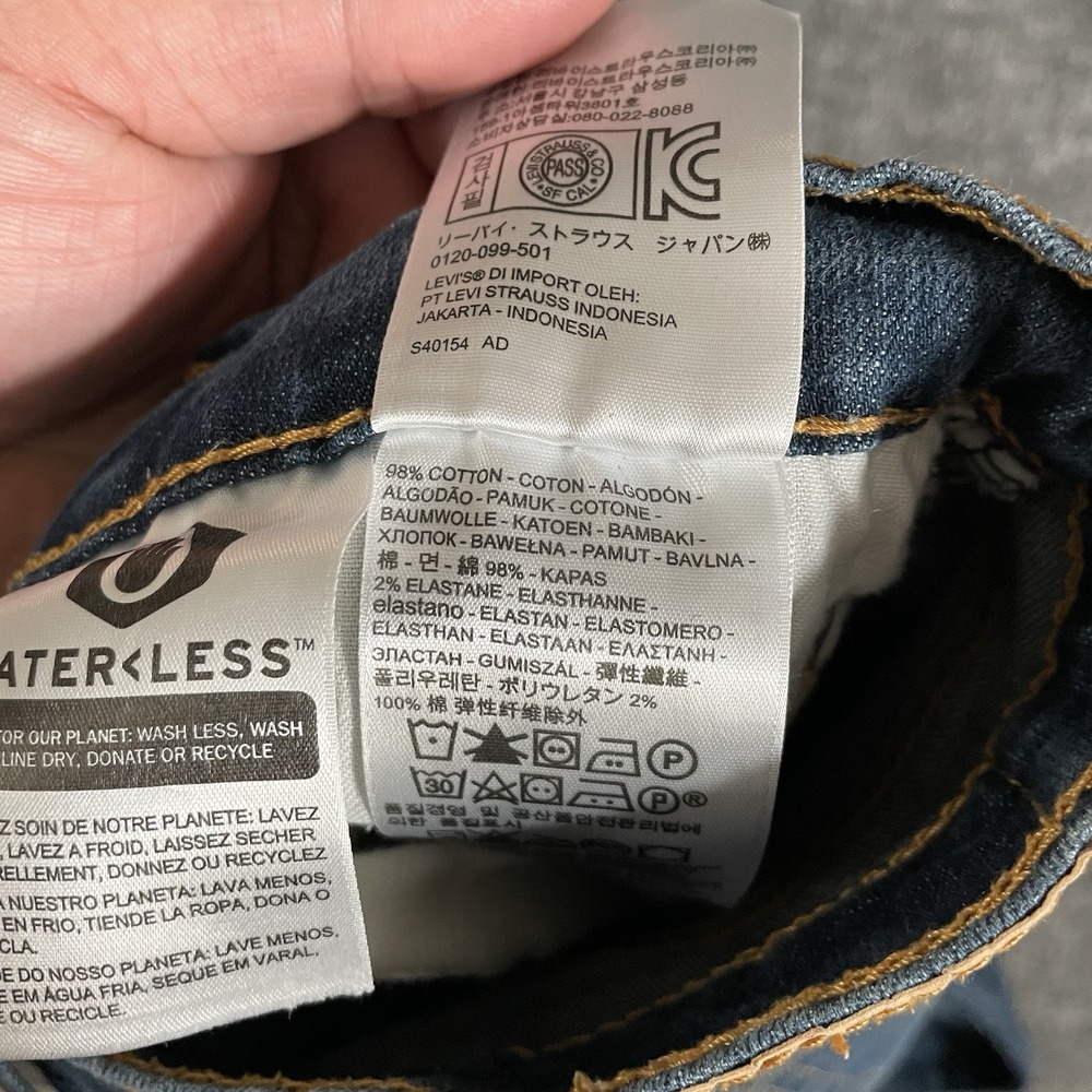 Levis 502 Jeans Men's Size 29x30 Straight Leg Stretch Blue Denim - Picture 5 of 11